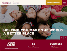 Tablet Screenshot of hopkinsfundraising.com